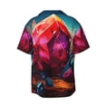 thumbnail image 4 of Goofa Colorful Stone World Printed Men's Casual Short-sleeved Shirt,Lightweight Breathable Button-down,Summer Casual men's top,Versatile Fashion shirt-Medium, 4 of 7
