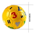 thumbnail image 3 of Balón de fútbol infantil con letras y números | Balón educativo para niños de preescolar | Balón ligero y suave para jugar en interiores y exteriores, 3 of 6