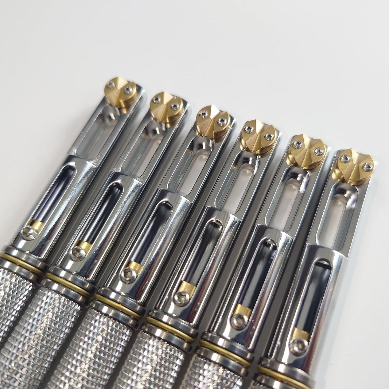 Stainless Steel Headless Guitar Bridge Set Single Bridge Silver for 6/7/8 String Electric Guitars for Headless Guitar Bridge Replacement Parts
