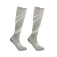 thumbnail image 1 of Bas de Compression pour Course Hommes Femmes Chaussettes de Sport Marathon Chaussettes de Randonnée 20-30mmHg Ajustement Vol Grossesse Varices QYS041-Gris G-TG, 1 of 6