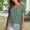Green, variant on Tie Front Shirts for Women Eyelet Casual Loose Fit Gauze Shirt Summer Shirts Embroidered Blouse Tunic Tops Curved Hem Short Sleeve Shirts Summer Outfits for Women (S-XXL)