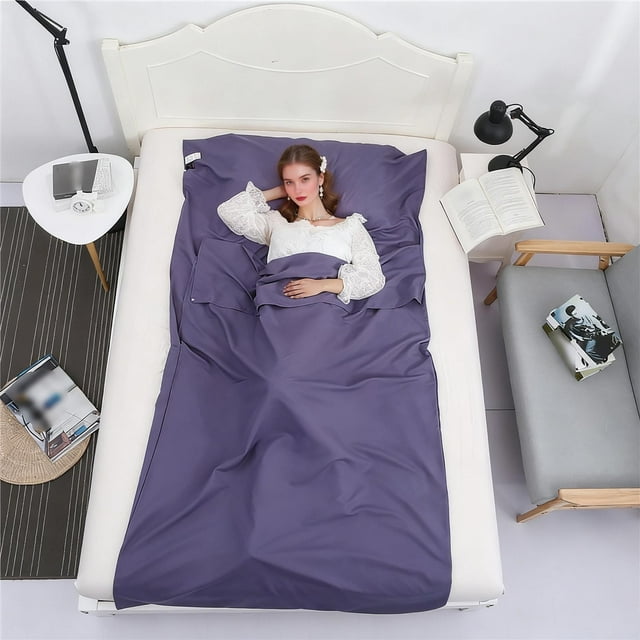 Compact All Season Personal Sleep Sack for Travel Camping Hiking and Hotel Accommodations