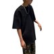 thumbnail image 2 of Hombres Camiseta Tela De Gamuza Manga Corta Top Suelto Verano Niños Top Impresión De Letras Estilo Retro Negro XL, 2 of 8