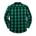 thumbnail image 3 of Hvyesh Men's Casual Plaid Flannel Long Sleeve Button Down Shirt Regular Fit Casual Shirt Checkered Buffalo Shirt for Fall Winter, 3 of 4