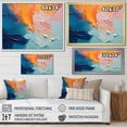 thumbnail image 4 of Designart "Paint Abstract Expression in Blue and Orange II" Abstract Framed Wall Art Decor - Modern Blue Abstract Painting Hallway Framed Wall Art Decor, 4 of 6