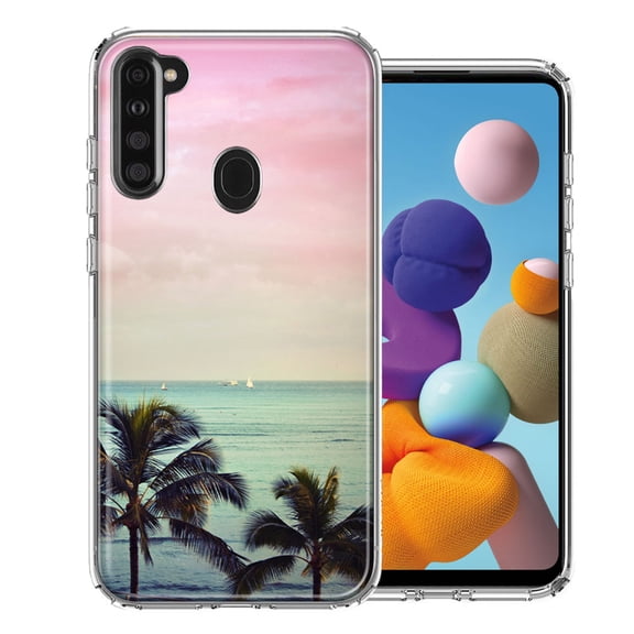 MUNDAZE For Samsung A21 Vacation Dreaming Design Double Layer Phone Case Cover