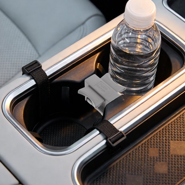 unbranded Organizador Gris Para Portavasos De Consola Central De Auto Con Resistente Y Anti Derrames ABS