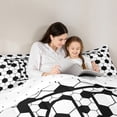 thumbnail image 5 of Homewish Honeycomb Monogrammed T Bedding Comforter Set for Kid, Cartoon Stripes Twin Comforter Sets, Chic Modern Abstract Reversible Bedding Set, Lightweight Room Decor, 2 Pieces, 5 of 8