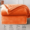 thumbnail image 5 of Astarin Orange Fleece Throw Blanket for Couch&Bed - Lightweight Soft & Warm Plush Fuzzy Cozy Blankets for Fall Winter Spring, 50x60 inches, 5 of 8