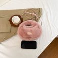 thumbnail image 4 of Bolso Hombro Felpa para Mujer Cruzado Esponjoso Mano () Rosa, 4 of 9