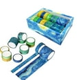 thumbnail image 4 of Pxymoer Washi Tape Set of 12 Rolls , Van Gogh Starry Night Decorative Green Leaves Floral Blue Yellow Washi Masking Tape Sets for Craft , Kids Scrapbook , Bullet Journal , DIY Gift Wrapping (Yellow), 4 of 6