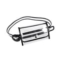 thumbnail image 1 of EeaseMX 1 funda transparente para teléfono móvil, monedero ajustable de PVC con cinturón para mujer (negro), 1 of 8