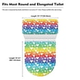thumbnail image 5 of Renewold Valentine's Day Toilet Tank Cover Stretch Toilet Lid Dust Cover 2 Pieces Rainbow Stirpes Hearts Protective Cover Set Fit Most Round and Elongated Toilet, 5 of 6