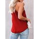 thumbnail image 4 of Camiseta sin mangas con cuello Halter para mujer, tops de encaje de ganchillo con cuello en V, camisola suelta con tiras, camiseta, lavable a máquina, mangas con ribete de encaje, sin mangas Fokelyi WMXL-43-14, 4 of 6