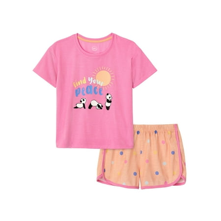 

Wonder Nation Baby and Toddler Girl Poly Pajama Set 2-Piece Sizes 12M-5T