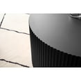 thumbnail image 3 of Sleek and Modern Round Coffee Table with Eye-Catching Relief Design, Black 76996, 3 of 7