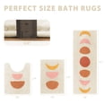 thumbnail image 5 of Bathroom Rugs, Yamaziot Bath Mat Set of 3, Absorbent Microfiber Non-Slip Shaggy Ultra Soft Bathroom Runner with U Shaped Contour Toilet Mat for Tub Front, Shower Floor, Beige, 5 of 9