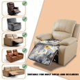 thumbnail image 6 of ZIATUBLES Black Yellow Marble Sunflower Butterfly Print Recliner Chair Slipcover, Anti-Slip Washable Furniture Protector for Reclining Couch Seat Cushion, Pet Friendly Living Room Decor Accessory, 6 of 8