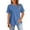 *Blue, variant on VBVC Women's Crew Neck Short Sleeve T-Shirt,Loose Fit Summer Basic Blouse For Women,Ladies Rolled Cuff Casual Tee with A Chest Pocket,Army Green,S-2XL