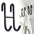 thumbnail image 2 of Shower Door Hooks, Towel Hooks for Bathroom Frameless Glass Door, Shower Squeegee Hooks for Bath Suits Rozer Robes Loofahs Shavers, 2 of 9
