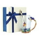 thumbnail image 2 of Sailing Innovadora Taza de Vidrio para Té de Flores con Cuchara - Rosa Azul 350ML, 2 of 15