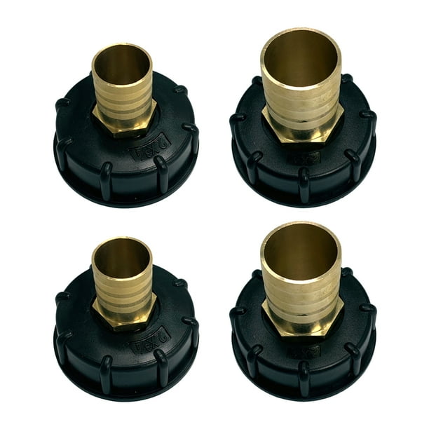 Reemplazo de Conectores de Adaptador de Válvula de Tanque de Totalizador IBC de 4 Piezas 1000L, Rosca Gruesa de 2 Pulgadas a Rosca Sunnimix Adaptador de tanque de agua IBC
