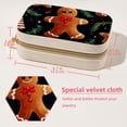 thumbnail image 5 of Christmas Gingerbread Man Velvet Portable Earring Organizer Box with Removable Compartment - Ideal Travel Organizer and Jewelry Box Gift, 5 of 7
