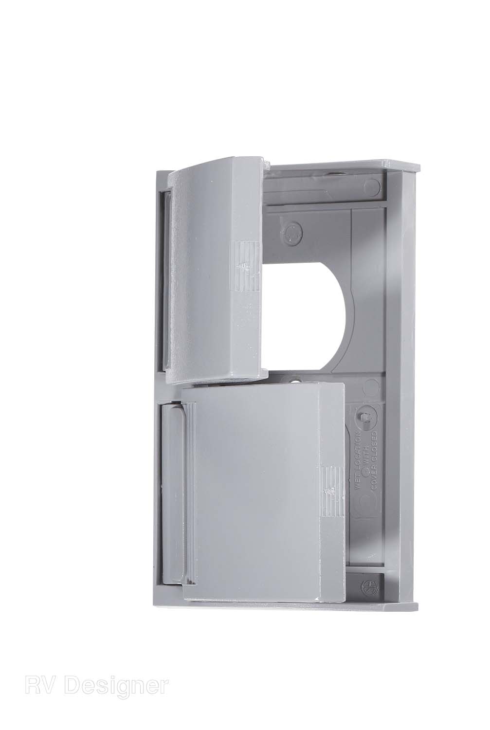 Presa Doppia Elettrica RV DESIGNER S831 Speedwire, Colore Bianco, 125 VAC, Con Piastra Di Copertura, Per Camper E Roulotte