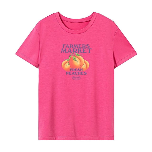 Camiseta Para Mujer Verano Suave Básica Camiseta Para El Trabajo Mochilero Desplazamientos L