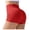 Red, variant on Womens Gym Impact Booty Shorts 2.5" Low Rise Hidden Scrunch Lifting Seamless Workout Running Biker Hot Shorts (Coffee, L)