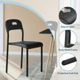 thumbnail image 5 of Stackable Dining Chairs Set of 2,Chair with Metal Legs a,Waterproof & Stain-Resistant,Suitable for Outside,Office,Living Room, Easy Assembly,Black, 5 of 7
