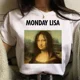 thumbnail image 3 of Camiseta divertida con imagen de Mona Lisa para mujer, camisetas gráficas de parodia, ropa de calle humirosa, Tops de verano, blusa Y2k para mujer, ropa Kawaii, 3 of 5