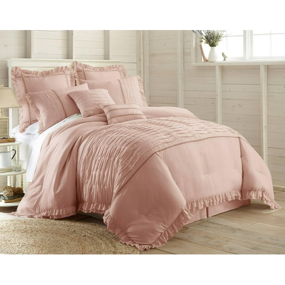 8 PIECE COMFORTER SETS ANTONELLA MAUVE KING