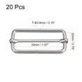 thumbnail image 2 of Deslizantes Hebillas, 20uds 50x20x3,8mm Metal Rectángulo Ajustador Tri-deslizante Hebilla Rodillo Pasador Correa Ajustador para Cinturón Bolsos DIY Accesorio, Plateado Tono, 2 of 5