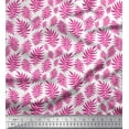 thumbnail image 1 of Soimoi White Cotton Poplin Fabric Artistic Leaves Print Sewing Fabric Yard 42 Inch Wide, 1 of 3
