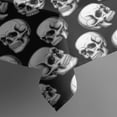 thumbnail image 2 of Black White Skull Pattern Rectangle Tablecloth 60"x102",Waterproof Polyester Rectangle Table Cloth, Wipeable Spillproof Polyester Tablecloth for Dining, Camping, Indoor and Outdoor, 2 of 6