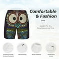 thumbnail image 5 of Balery Boho Owl Mens Swim Trunks Swim Shorts for Men Quick Dry Inseam Beach Shorts with Compression Liner Pocket-X-Large, 5 of 9
