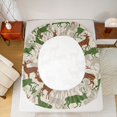 thumbnail image 4 of Manfei Farmhouse Deer Moose Fitted Sheet Full, Minimalst Camo Bed Set, Desert Tan, 3pcs, 1 Fitted Sheet and 2 Pillowcases, 4 of 6