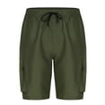 thumbnail image 2 of Mens Baggy Cargo Shorts Corduroy Casual Elastic Waist Lightweight Outdoor Hiking Work Short, 2 of 4