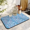 thumbnail image 3 of 2 Pack Washable Rubber Bohemian Vintage Floral Dish Drying Mats for Kitchen Counter Home Large Coffee Bar Pad Accessories and Decor for Utensils Stemware (2pcs 19.5''x12''), 3 of 6