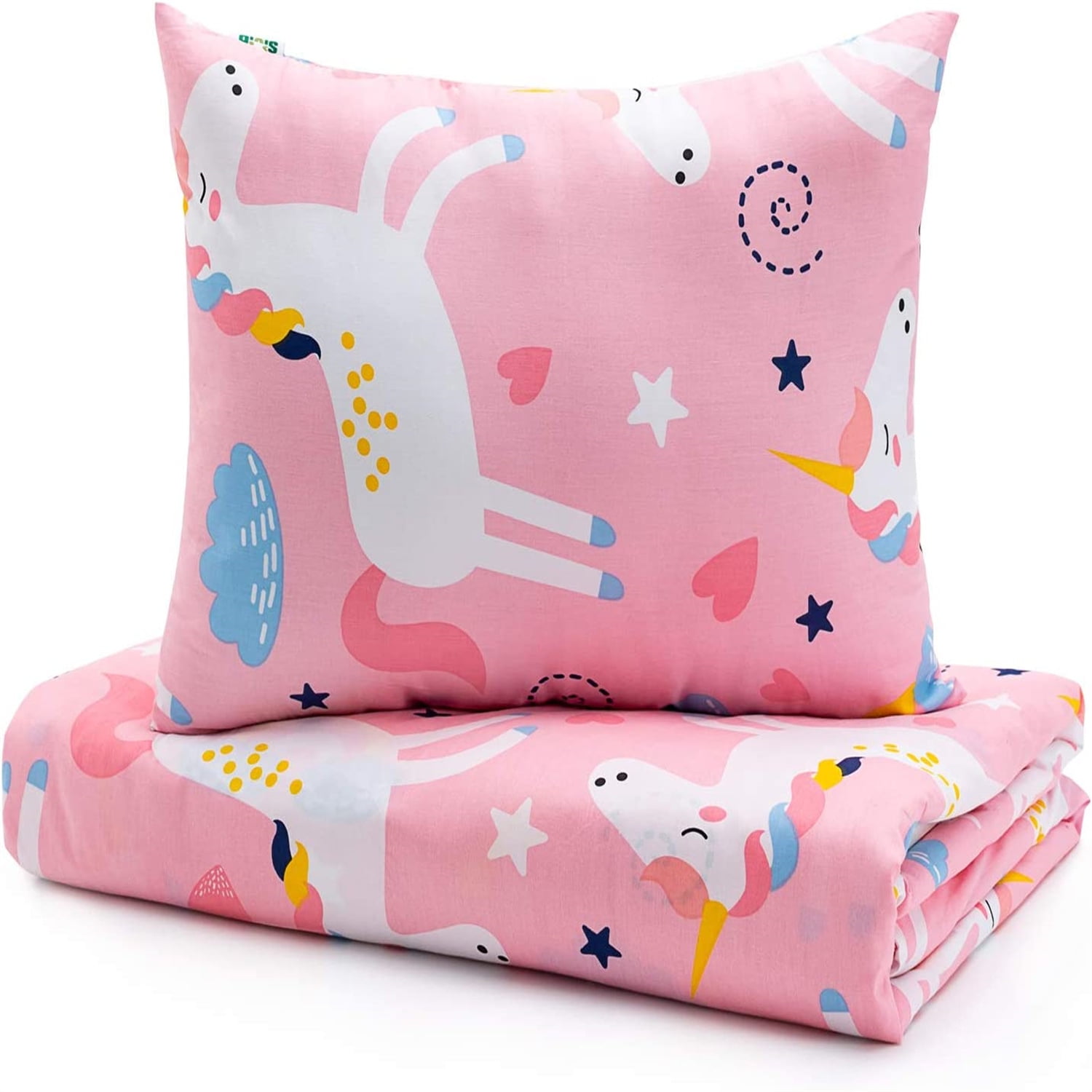 Anjee Kids Cotton Bedding Cover Set for Weighted Blanket and Pillow, 2