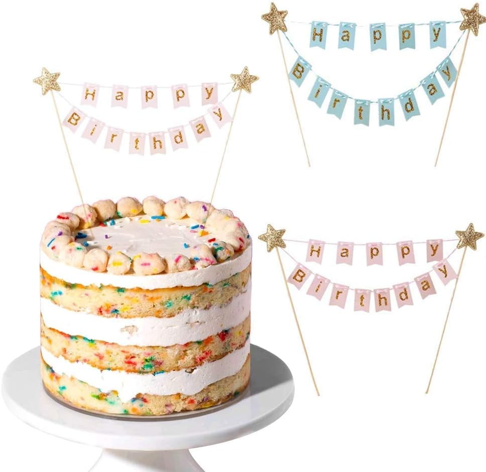 FLAGGED BUNTING CAKE TOPPER – Ornabliss