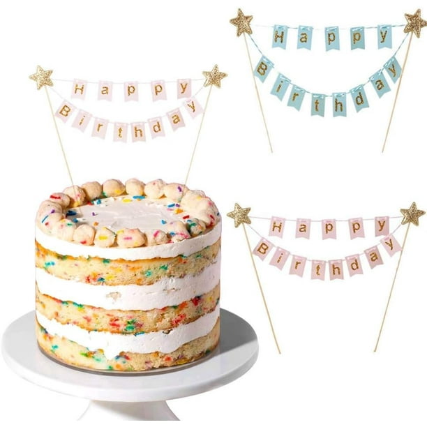 SHAR 2 Kit Cake Topper Happy Birthday Decoration Gateau