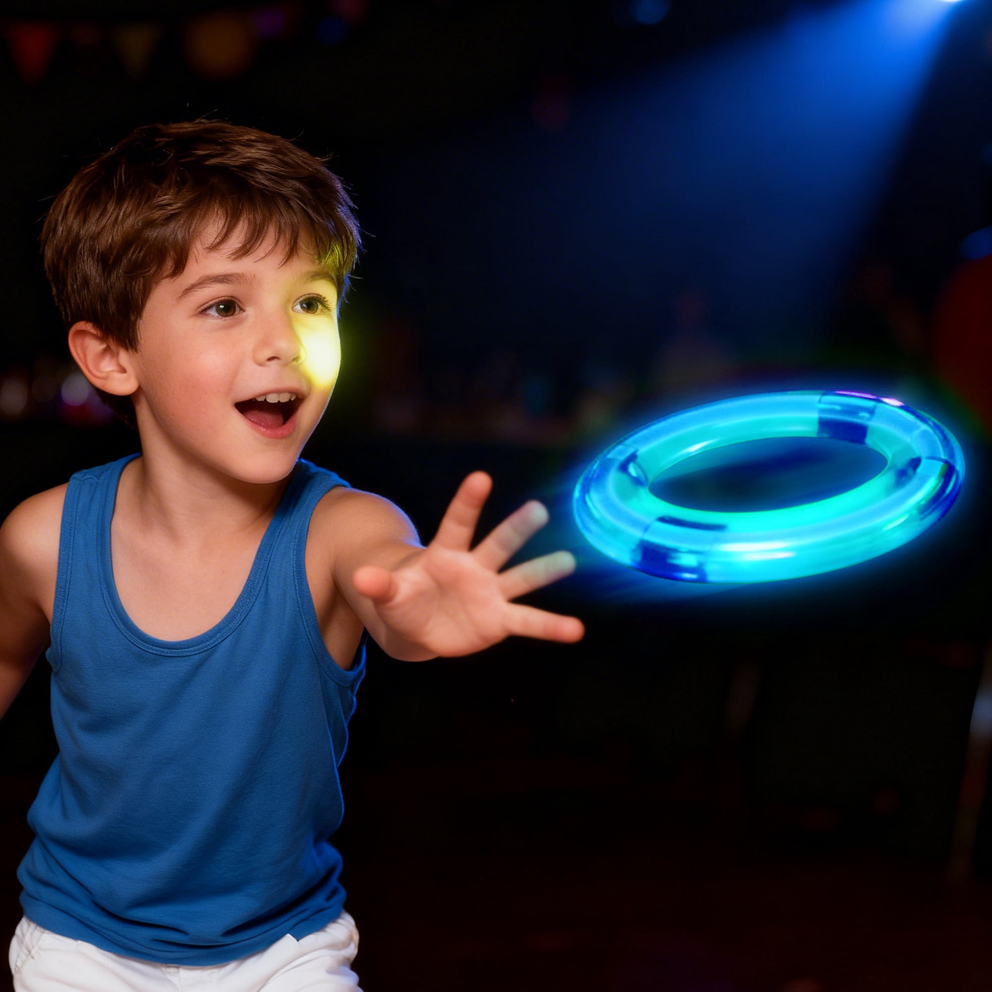 Multicolor Glow Flying Discs, 6 Count, Party Favors by Way To Celebrate