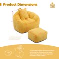 thumbnail image 2 of Aukfa Giant Bean Bag Chair,Lounge Chair Floor Lazy Sofa Bed with Ottoman & Pillow,Yellow, 2 of 8