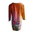 thumbnail image 4 of CEHVOM Robe Mi-Longue pour Femmes, Mode Décontractée, à Imprimé Floral, Ample, Grande Taille, à Col en V, 4 of 5