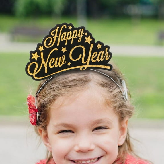 WRISTBIQUE Happy New Year Headwear 6Pcs Circular Band For Adults And Party