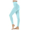 thumbnail image 1 of Gibobby Leggings de yoga para mujer Moda mujer cadera punto sin costuras cintura alta velocidad pantalones Fitness Yoga pantalones(Azul celeste,CH), 1 of 5