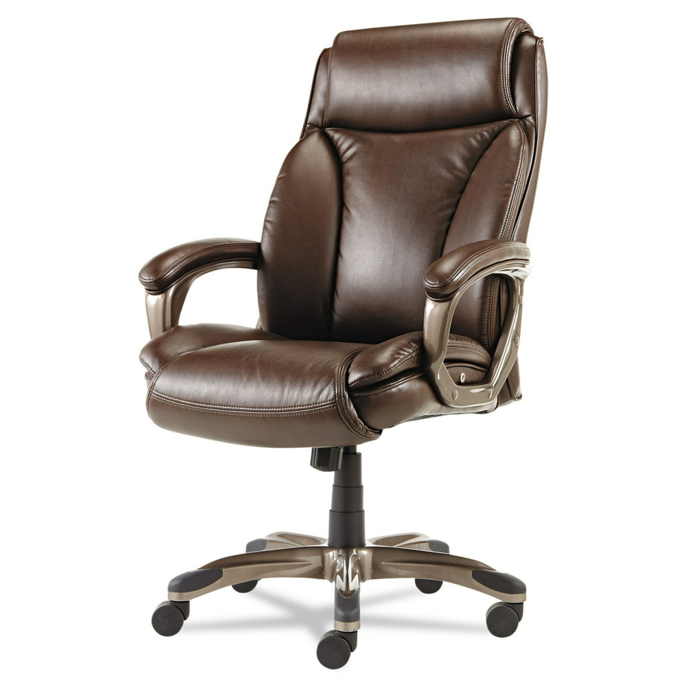 Alera Veon Series Executive HighBack Leather Swivel Office Chair, Coil