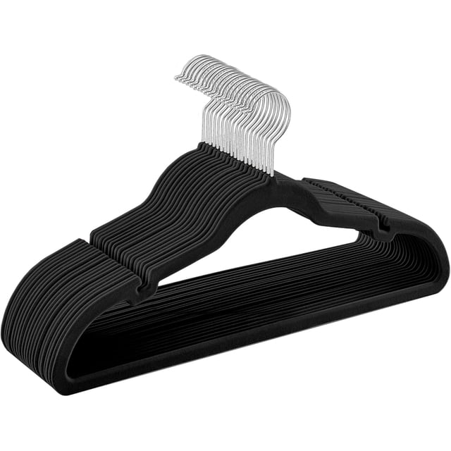 Velvet Hangers Clothes Hangers with Shoulder Notches Pants Bar Ink UCRFB